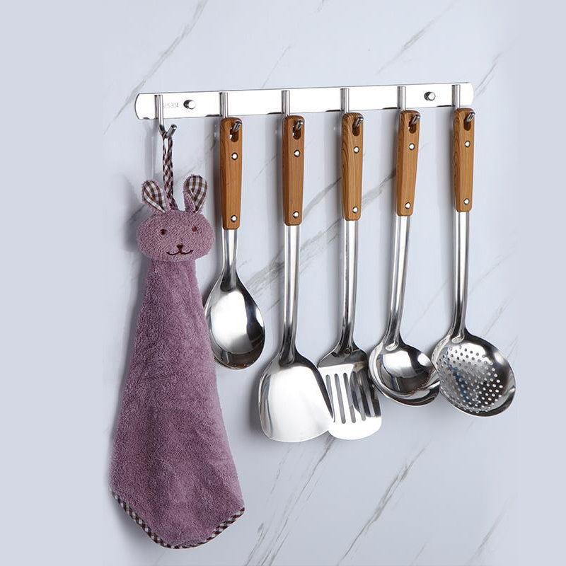 2pcs Space Aluminum Hook Bathroom Towel Hook Living Room Door Back Clothes Hook