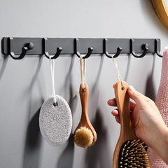 2pcs Space Aluminum Hook Bathroom Towel Hook Living Room Door Back Clothes Hook