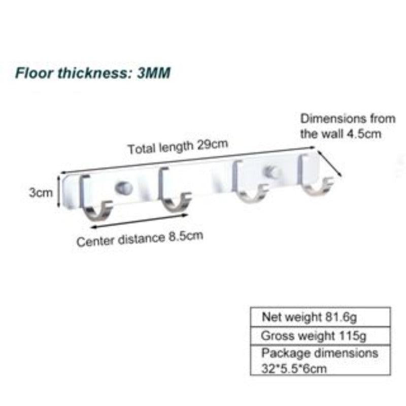 2pcs Space Aluminum Hook Bathroom Towel Hook Living Room Door Back Clothes Hook
