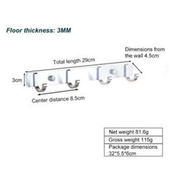 2pcs Space Aluminum Hook Bathroom Towel Hook Living Room Door Back Clothes Hook