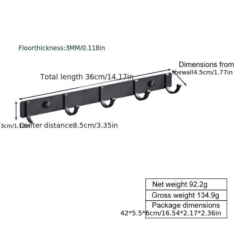 304 Stainless Steel Hook Shelf for Bathroom and Kitchen Storage