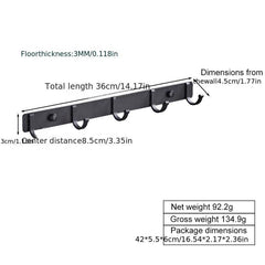 304 Stainless Steel Hook Shelf for Bathroom and Kitchen Storage