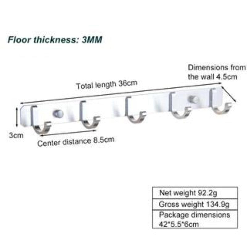 304 Stainless Steel Hook Shelf for Bathroom and Kitchen Storage