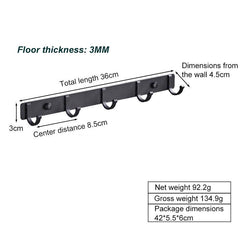 304 Stainless Steel Hook Shelf for Bathroom and Kitchen Storage