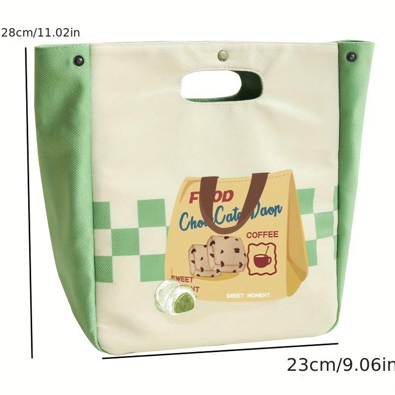 Insulated Lunch Box Handbag for Office Worker Large Capacity Bento Meal Bag