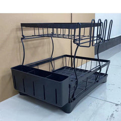 2-Tier Kitchen Rack for Tableware and Seasonings, Countertop Organizer