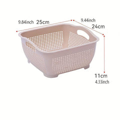Stylish Fruit and Vegetable Drain Basket for Kitchen