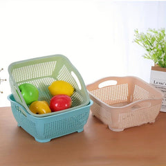 Stylish Fruit and Vegetable Drain Basket for Kitchen