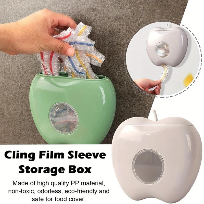 Wall-mounted Cling Bag & Clingfilm Organizer Storage Box