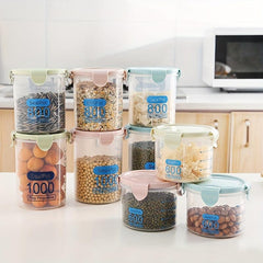 Airtight Round Food Storage Containers Clear Sealed Fresh Keeping Box