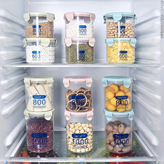 Airtight Round Food Storage Containers Clear Sealed Fresh Keeping Box