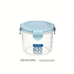 Airtight Round Food Storage Containers Clear Sealed Fresh Keeping Box