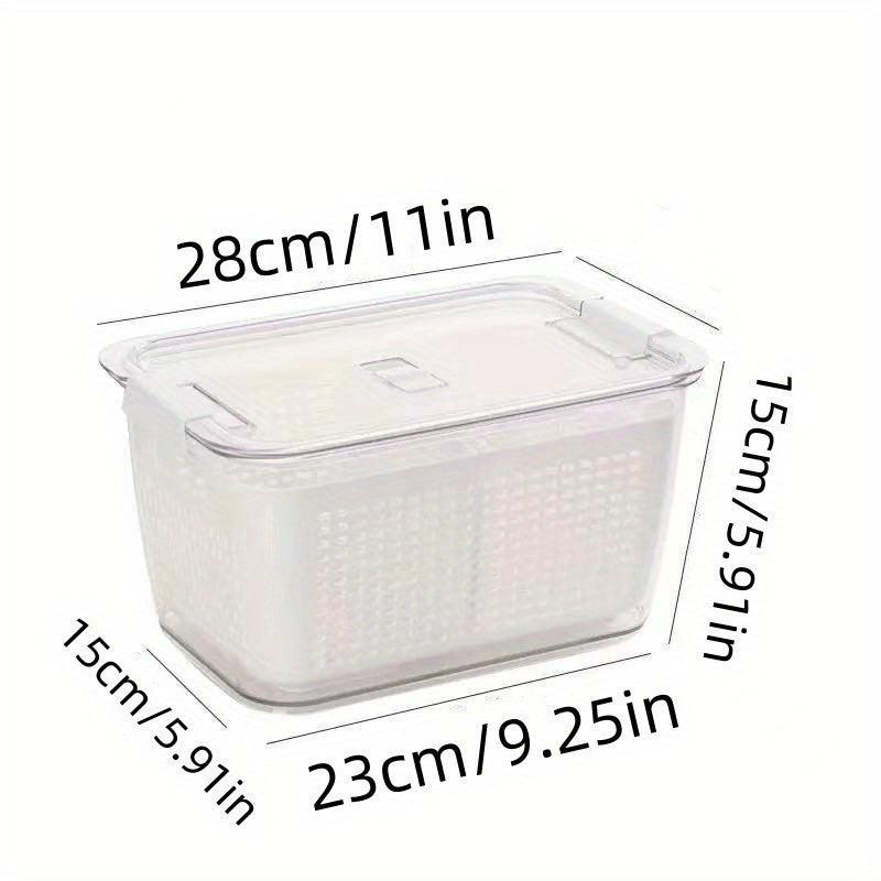 Double Layer Fresh Keeping Box for Fruits and Veggies