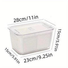 Double Layer Fresh Keeping Box for Fruits and Veggies