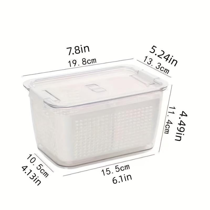 Double Layer Fresh Keeping Box for Fruits and Veggies