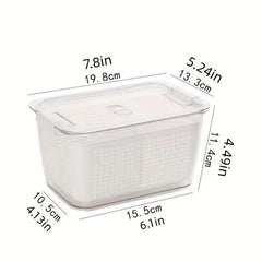 Double Layer Fresh Keeping Box for Fruits and Veggies