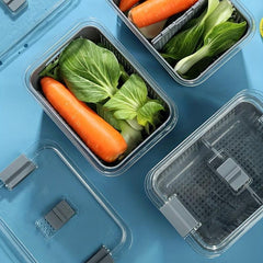 Double Layer Fresh Keeping Box for Fruits and Veggies