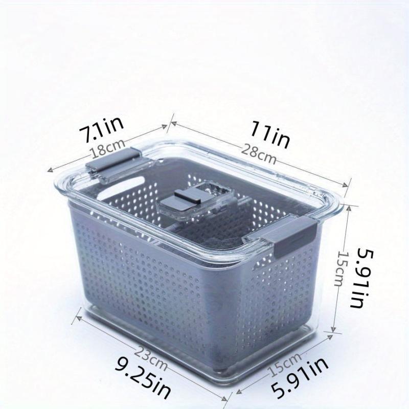 Double Layer Fresh Keeping Box for Fruits and Veggies