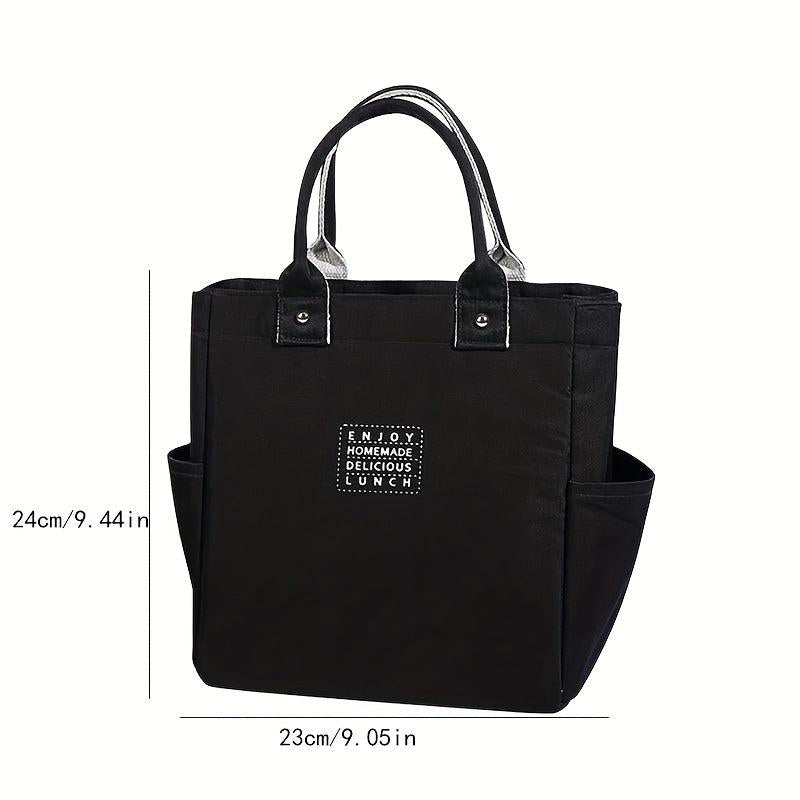 Insulated Lunch Box Bag with Cup Holder, Waterproof Aluminum Foil