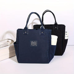 Insulated Lunch Box Bag with Cup Holder, Waterproof Aluminum Foil