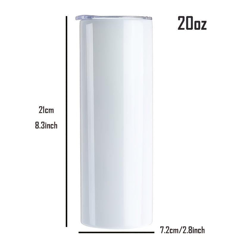 20oz Skinny Tumbler Sublimation Cup Double Wall Vacuum Insulated Car Mug