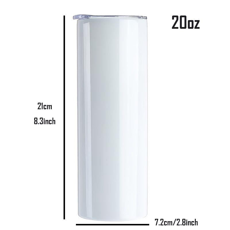 20oz Skinny Tumbler Sublimation Cup Double Wall Vacuum Insulated Car Mug
