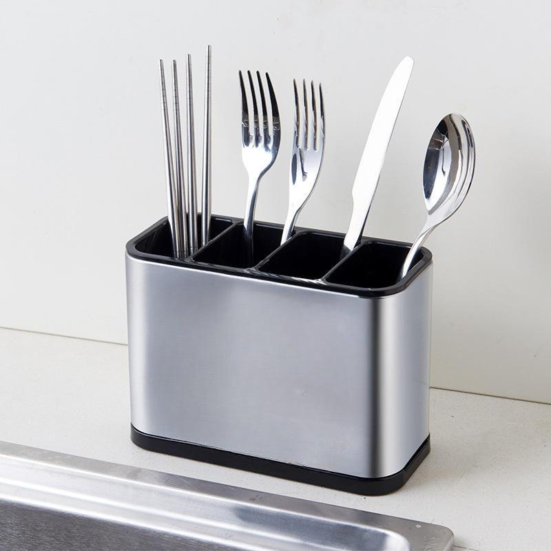 Kitchen Stainless Steel Chopsticks Tube Holder