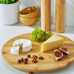 Bamboo Spinning Tray Food Tray Organizer for Kitchen Turntable