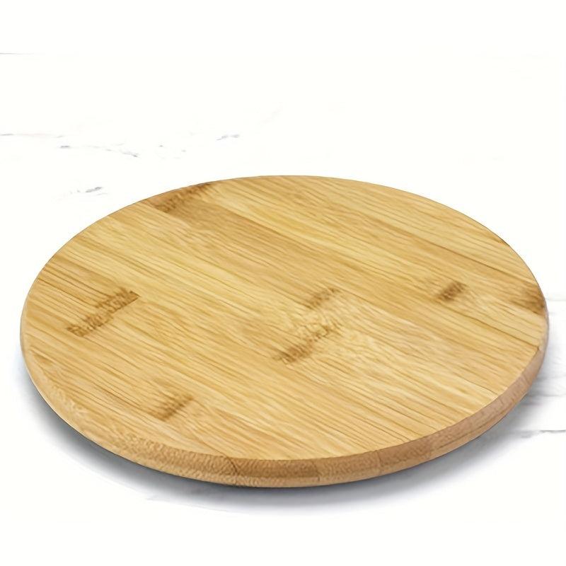 Bamboo Spinning Tray Food Tray Organizer for Kitchen Turntable