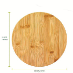Bamboo Spinning Tray Food Tray Organizer for Kitchen Turntable