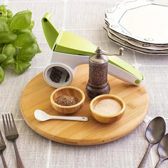 Bamboo Spinning Tray Food Tray Organizer for Kitchen Turntable