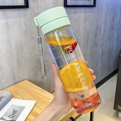 Large Capacity Clear Tumbler with Lid & Carrying Rope