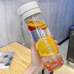 Large Capacity Clear Tumbler with Lid & Carrying Rope