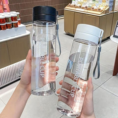 Large Capacity Clear Tumbler with Lid & Carrying Rope