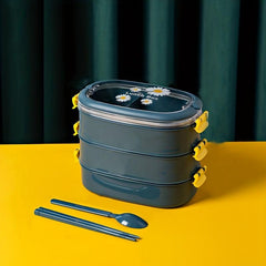 Cartoon Divided Lunch Box Double Layer Microwave Insulation