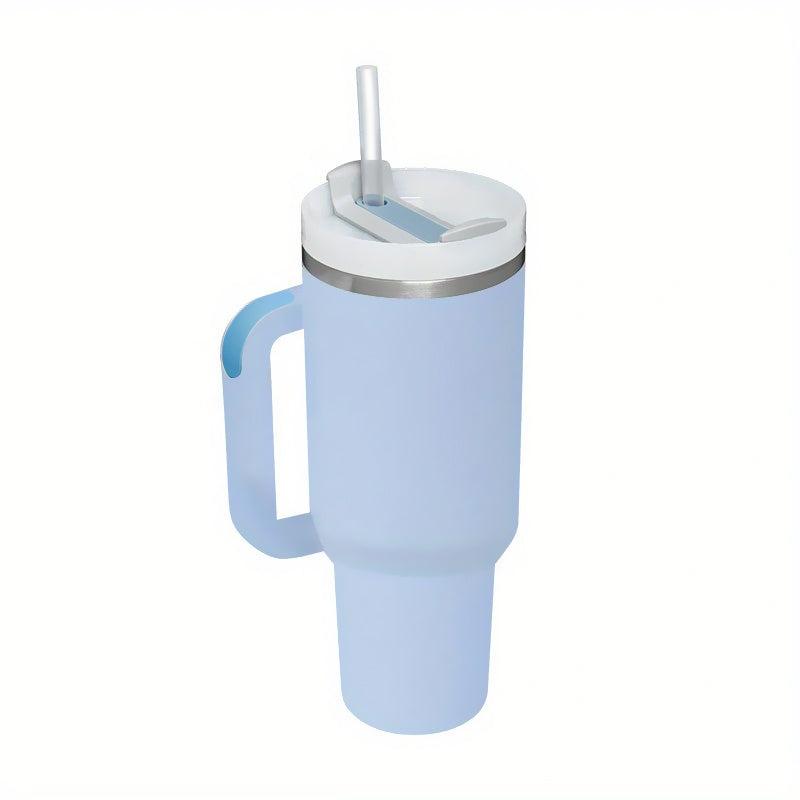 40oz Reusable Vacuum Tumbler with Handle & Straw