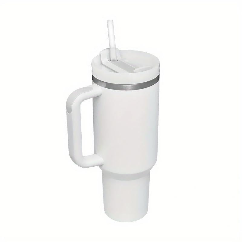 40oz Reusable Vacuum Tumbler with Handle & Straw