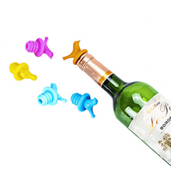 3pcs Bird Shaped Silicone Wine & Beer Bottle Caps