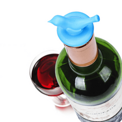 3pcs Bird Shaped Silicone Wine & Beer Bottle Caps