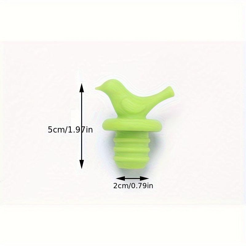 3pcs Bird Shaped Silicone Wine & Beer Bottle Caps