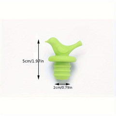 3pcs Bird Shaped Silicone Wine & Beer Bottle Caps