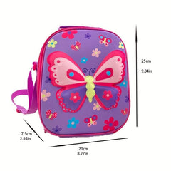 3D Cartoon Butterfly Insulation Lunch Bag Cooler Bag for Picnic Beach