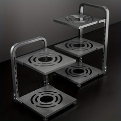 Adjustable Pot and Pan Rack Organizer - Heavy Duty Cookware Holder
