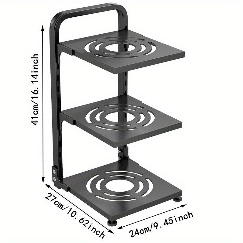 Adjustable Pot and Pan Rack Organizer - Heavy Duty Cookware Holder