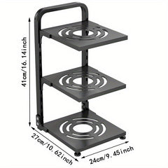 Adjustable Pot and Pan Rack Organizer - Heavy Duty Cookware Holder