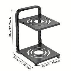 Adjustable Pot and Pan Rack Organizer - Heavy Duty Cookware Holder