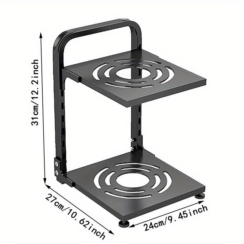Adjustable Pot and Pan Rack Organizer - Heavy Duty Cookware Holder