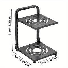 Adjustable Pot and Pan Rack Organizer - Heavy Duty Cookware Holder