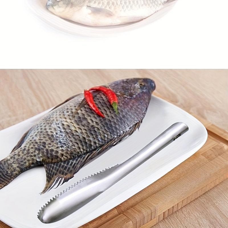 Stainless Steel Fish Scale Remover Tool - Kitchen Scaling Accessory