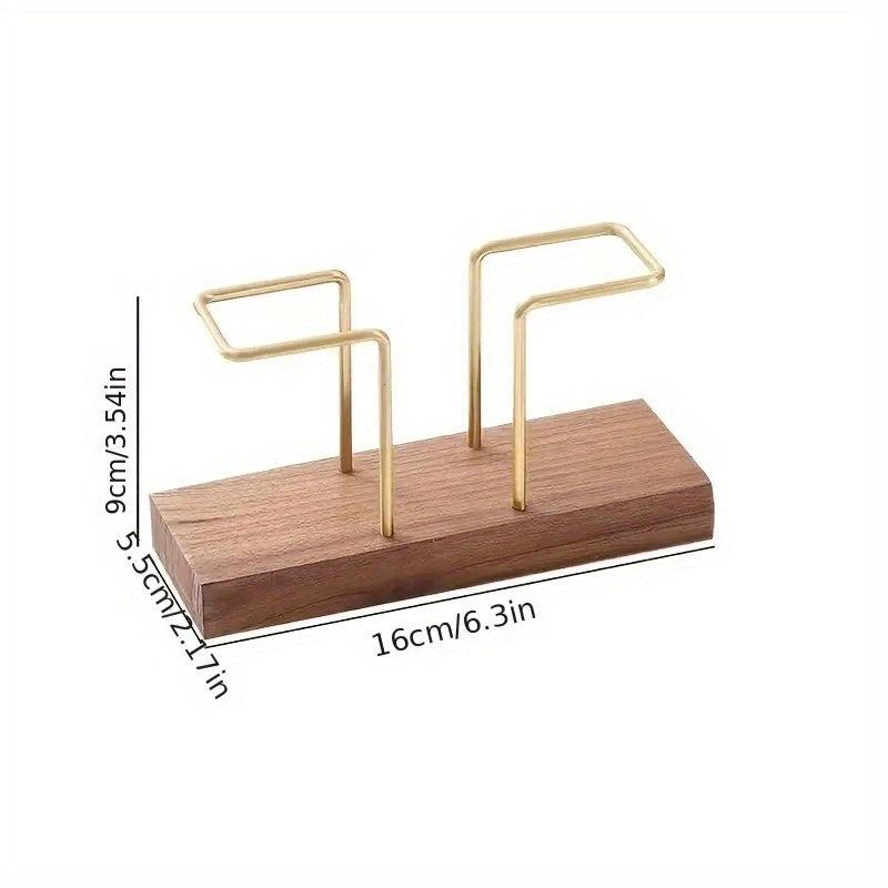 Solid Wood Paper Napkin Holder for Countertop Kitchen Storage